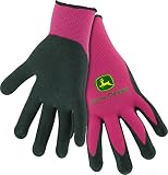 West Chester John Deere JD00021 Breathable Knit Utility Work Gloves with Nitrile Coated Grip: Pink, Women's One Size Fits Most, 1 Pair