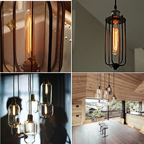 Kingso Vintage Edison Bulbs 60w Tubular Nostalgic Filament