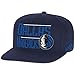 NBA Dallas Mavericks Men's High Box Flat Brim Snapback Cap, One Size, Navy