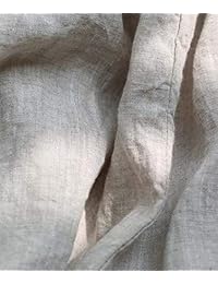 Pantalones de lino para dama, talla grande, pierna ancha, cintura elástica, casual, sueltos, con bolsillos