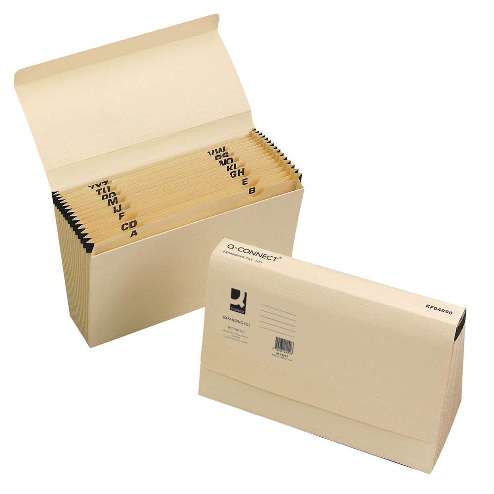 Q-Connect Expanding File Foolscap 31 Pocket Manilla KF04090