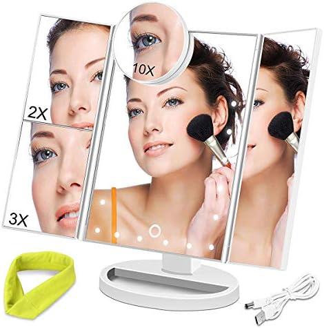 Jingobyne Makeup Mirror with Lights,16 Bright LEDs (Creamy white)