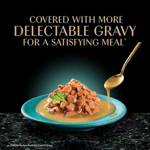 SHEBA GRAVY INDULGENCE ADULT WET CAT FOOD, BEEF ENTRÉE AND CHICKEN ENTRÉE VARIETY PACK, 2.64 OZ.