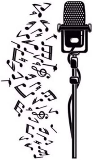 Decoración moderna para el hogar Vinilo extraíble DIY Notas musicales