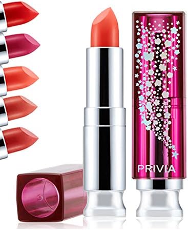 PRIVIAU PRIVIA Glittering Shiny Lip Stick - Wrinkle Free Expression, Moist Texture, No.6 Pink Holic, 3.8g