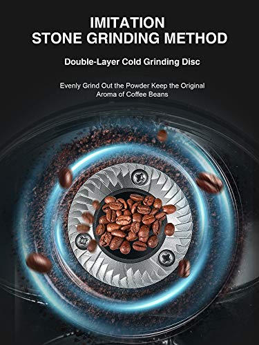 Yabano Filterkaffeemaschine, 2 IN 1 Grind und Brew Kaffeemaschine mit Mahlwerk, Timer, doppeltes Bohnenfach, Auto Warm… – Bild 4