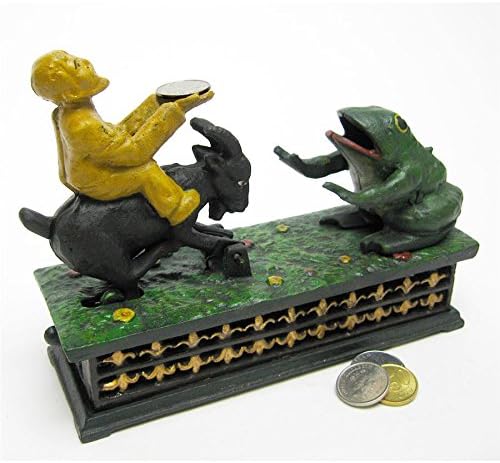 By DesignToscano Park Avenue Collection Frog And Goat Bank