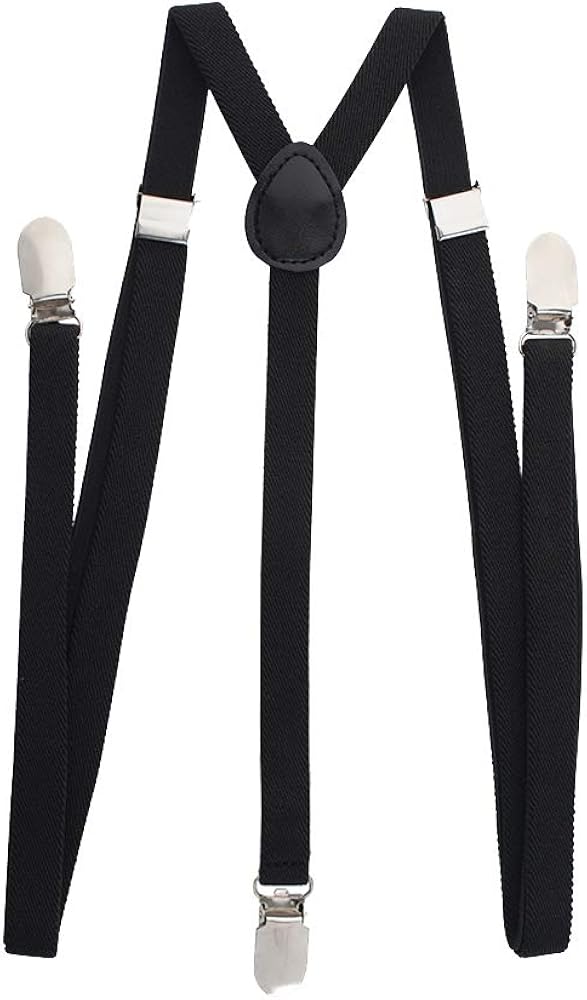 TopTie Men's Skinny Suspenders ClipEnd Adjustable YBack 1/2 inch