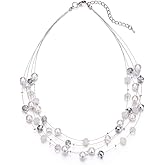 Layered Choker Freshwater Pearl Necklace - Fashion Jewelry Necklace Gifts For Women