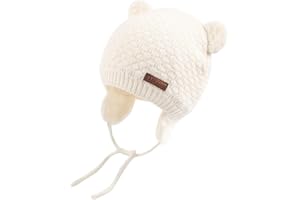 XIAOHAWANG Baby Hat Cute Bear Toddler Earflap Beanie Warm for Fall Winter
