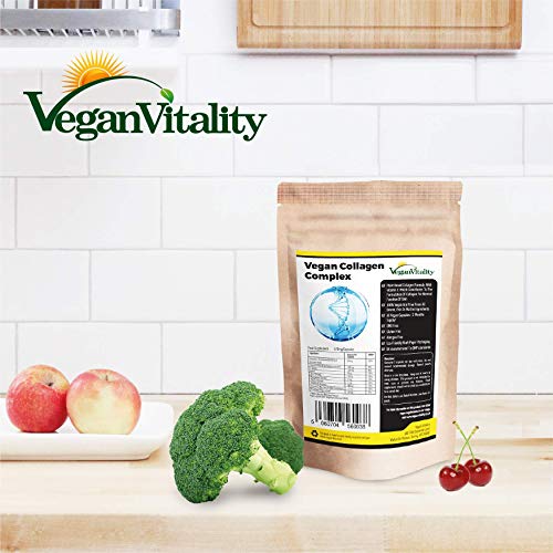 Integratore Di Collagene Vegan Con Biotina, Lisina, Silice Di Bambù, Zinco, Vitamine C, E, A | Vegetariano E Vegan Collagen |Per Pelle, Capelli, Unghie, Unghie E Ossa |2 Mesi Di Fornitura |Naturale