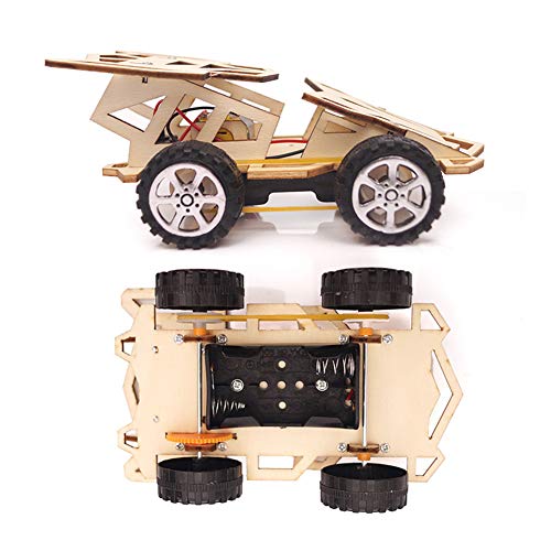 image for bromrefulgenc DIY Model Intelligence Toy Kit,DIY 4 Wheel Assembling Ca