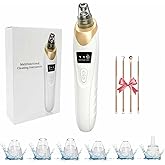 2026 Blackhead Remover with 5 Suction Heads & 4 Gold Extractor Needles, Electric Blackhead Vacuum Pore Vacuum for Deep Facial Cleaning, USB Rechargeable for Women & Men-Khaki