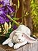Universal Sculpture Garden Peaceful Lying Down White Garden Rabbit Statue | Super Cutie Lop Garden Bunny Statue | Bunny Statue Decorations | Garden Bunny Outdoor, 11.8