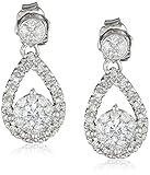 14k White Gold Diamond Teardrop Earrings (1/2 cttw, H-I Color, I2 Clarity)