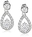 14k White Gold Diamond Teardrop Earrings (1/2 cttw, H-I Color, I2 Clarity)
