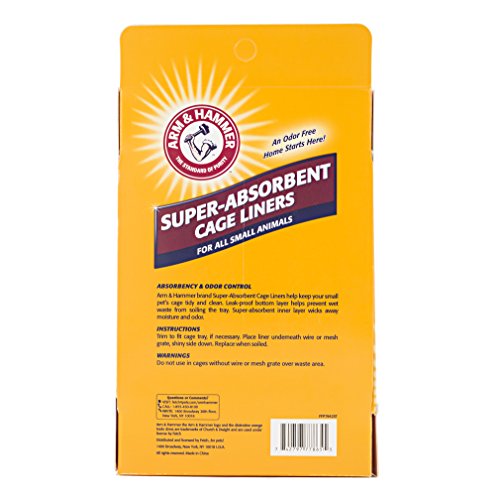 ARM & HAMMER FOR PETS SUPER ABSORBENT CAGE LINERS FOR GUINEA PIGS, HAMSTERS, RABBITS & ALL SMALL ANIMALS | BEST CAGE LINERS FOR SMALL ANIMALS, 7 COUNT SMALL ANIMAL PET PRODUCTS