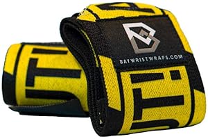 Bay Wrist Wraps Weightlifting Workout Wrist Brace - Adjustable, One Size Fits All - Comfort Wrist Wraps for Weightlifting with Thumb Loop, Lifting Wrist Straps
