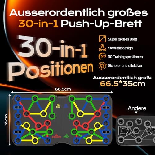 Liegestützgriffe Fitnessgeräte für zuhause Tragbares Multi-in-One Push-up-Board-Set Effizientes Muskeltraining für Männer und Frauen