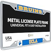 Desert Cactus UCLA University of California Los Angeles Bruins Metal License Plate Frame for Front or Back of Car Officially Licensed (Mascot)