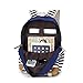 abshoo Lightweight Canvas Stripe Backpacks for Girls Womens School Bookbags (Blue)