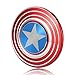 Premium Anti-Anxiety 360 Spinner Fidget Toy Captain America's Shield Design Helps Focusing Best Quality EDC for Kids & Adults Stress Reducer Relieves ADHD Anxiety Boredom Ceramic Cube Bearing