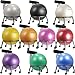 Isokinetics Inc. Brand Adjustable Fitness Ball Chair - Solid Black Metal Frame Finish - Exclusive: 60mm (2.5