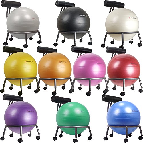 Inc. Brand Adjustable Fitness Ball Chair Solid Black