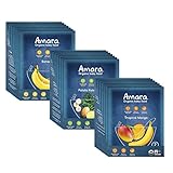 Amara Baby Food, Introduction to Solids, Healthy Baby & Infant Food, Organic Fruits and Veggies for Baby’s First Meals - Banana, Potato & Kale, Tropical Mango (21 Pouches)