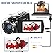 Video Camera Camcorder Digital Vlogging Camera Recorder for YouTube Aabeloy HD 1080P 15FPS 24MP 16X Digital Zoom 3.0 Inch 270 Degree Rotation Screen Camcorder with 2 Batteries