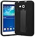 Samsung Galaxy Tab 3 Lite 7.0" T110 Case, Bastex Dual Layer Hybrid Full-body Protective Soft Silicone Cover with Hard Black Kickstand Case and Impact Resistant Bumpers (Black)