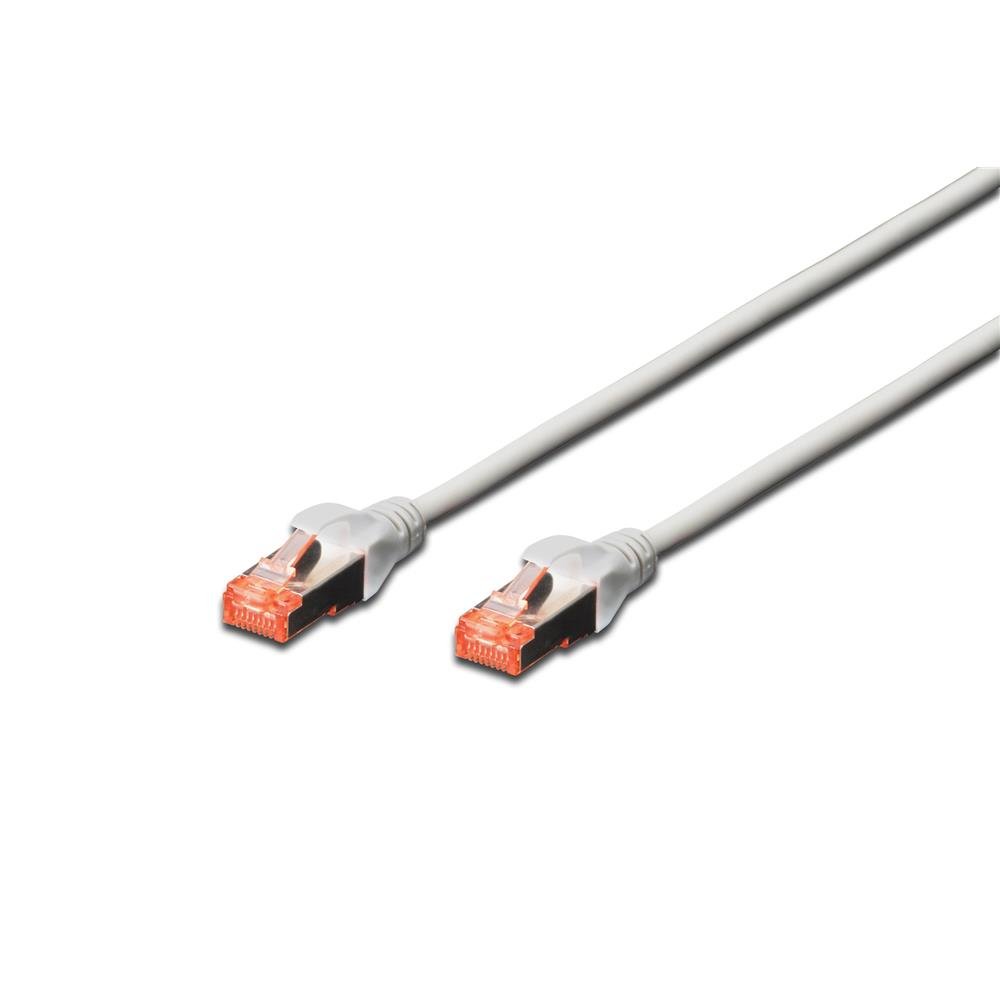 DIGITUS LAN Cable Cat 6-0.25m - RJ45 Network Cable - S/FTP Shielded - 1 Gbps - Compatible with Cat6A and Cat7 - Grey — image 1