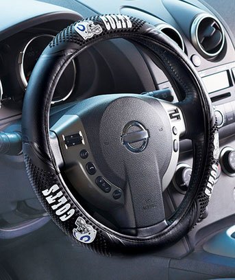 Colts NFL Massage Grip Steering Wheel Cover