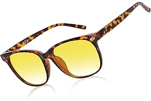 HAOLOTA Night Vision Driving Glasses Polarized HD Yellow Tinted Anti Glare Sunglasses for Men and Women