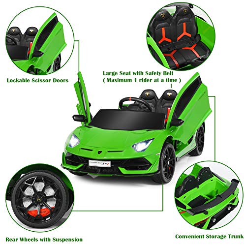 Costzon Ride on Car, Licensed SVJ,12V Battery Powered Car w