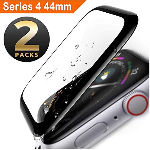 Apple Watch Screen Protector 44mm, [2 - Pack] Tempered Glass Screen Protector, Anti-Scratch Resistant Full Coverage Scratch-Proof Screen Film Compatible Watch 44mm Series 4