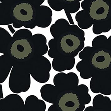 Marimekko Wallpaper Floral Black Green Cream Amazon Co Uk Diy Tools