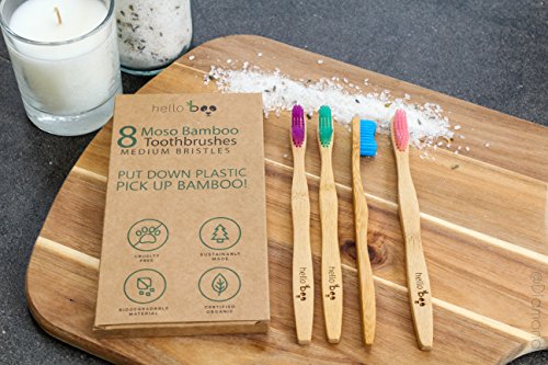 image for Bamboo Toothbrush - Organic Eco-Friendly Moso Bamboo Toothbrushes with