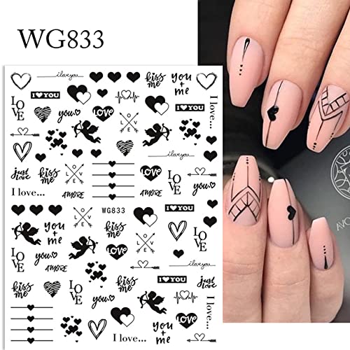 Romantic Heart Nail Art
