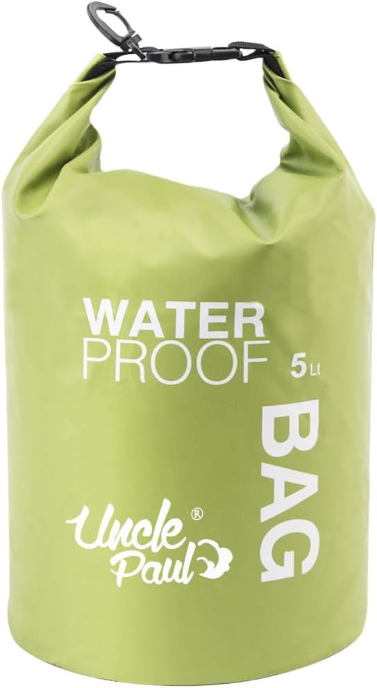 Uncle Paul 5L Boat Dry Bag Green Waterproof Floating for Kayaking Boating