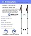 Montem Ultra Strong Trekking, Walking, and Hiking Poles - One Pair (2 Poles) - Collapsible, Lightweight, Quick Locking, Weather-Resistant and Ultra Durable (Blue Matte (EVA Foam Grip))