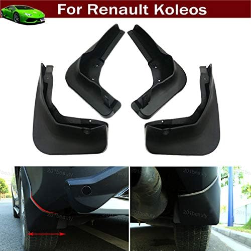 Kaitian 4Pcs Rubber Car Mud Guards Auto Mud Flaps Automotive Splash Guards Mudguards Mudflaps Fender for Renault Koleos 2009 2010 2011 2012 2013 2014 2015 2016