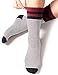 VERO MONTE 4 Pairs Women's Striped Cotton Socks Crew - Thick Warm Socks for Women
