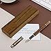 Henzin Fountain Pen Wooden Ink Pen Handcrafted Walnut with Ink Refill Converter and Gift Box Vintage Drawing Writing Journal Calligraphy Pens For Refillable Ink Cartridges Gift For Women Men