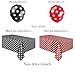TONIFUL Polka Dot Party Decorations Kit with 2 Pack Red & Black Polka Dot Plastic Tablecloth and 12 Pcs Red &Black Polka Dot Balloons