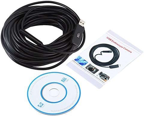 JINGLESZCN USB 10mm Dia 2/5/7/10/15/20/25m Length The Endoscope Waterproof 6-led Borescope Inspection Mini Pipe Camera Camera (7m)