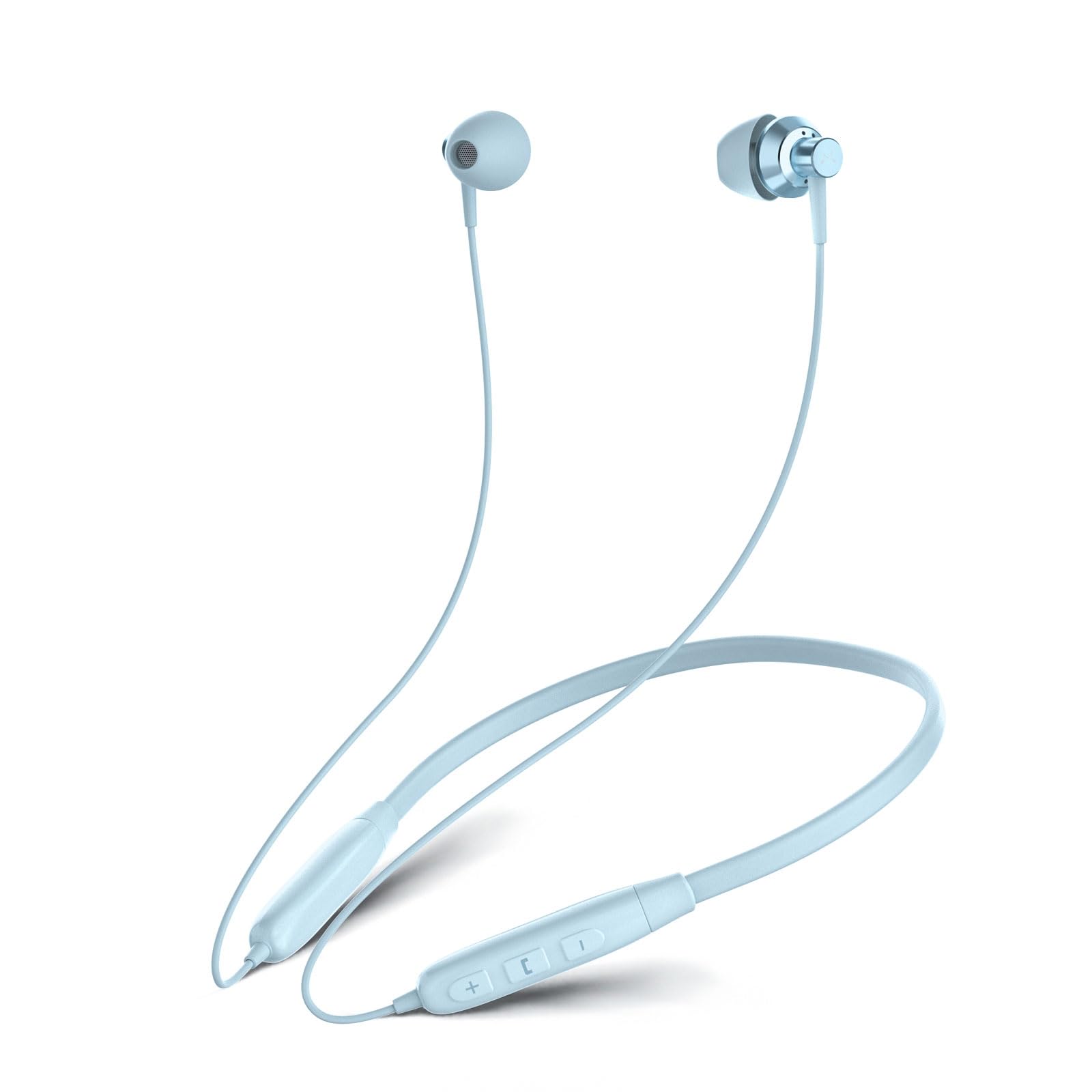 Soundmagic S20BT Neckband Bluetooth Headphones Wireless Earphones HiFi Stereo in Ear Headset with Microphone Lightweight Sports Earbuds Long Playtime Stable Connection Blue