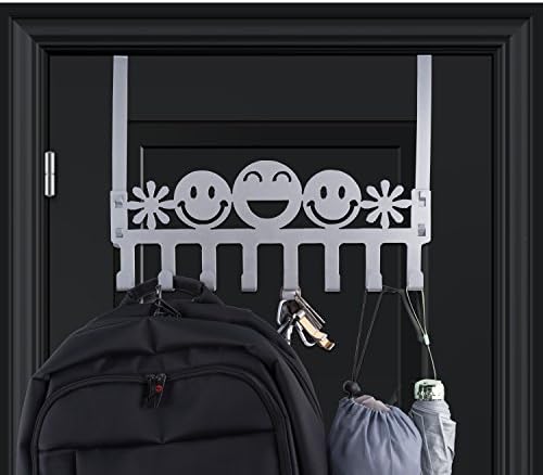 Wintek Over the Door Hook Hanger Decorative Towel Hook Over Door Heavy Coat Hooks(Sliver)
