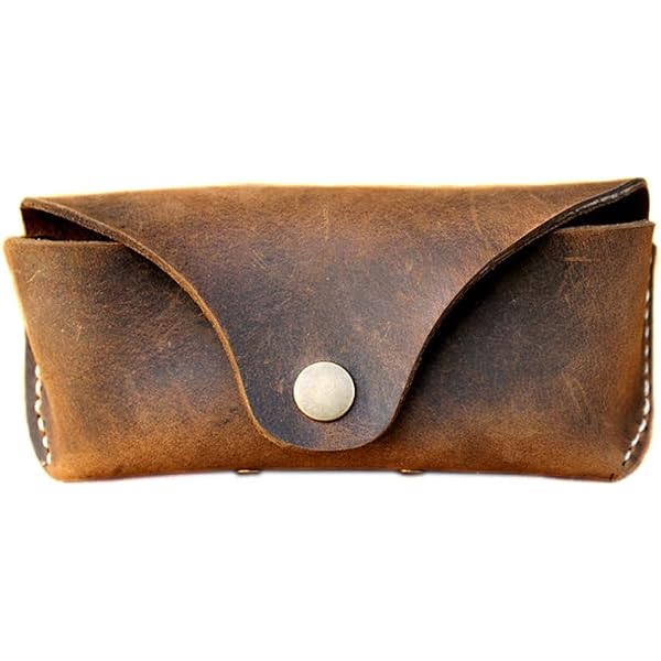 Amazon.com: Genuine Leather Eyeglass Case Vintage Personality