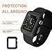 iCASEIT Apple Watch Case Screen Protector 38mm (Pack of 3) - Bumper Case with Screen Protector for Full Protection for Apple Watch 38 mm - Black x 3
